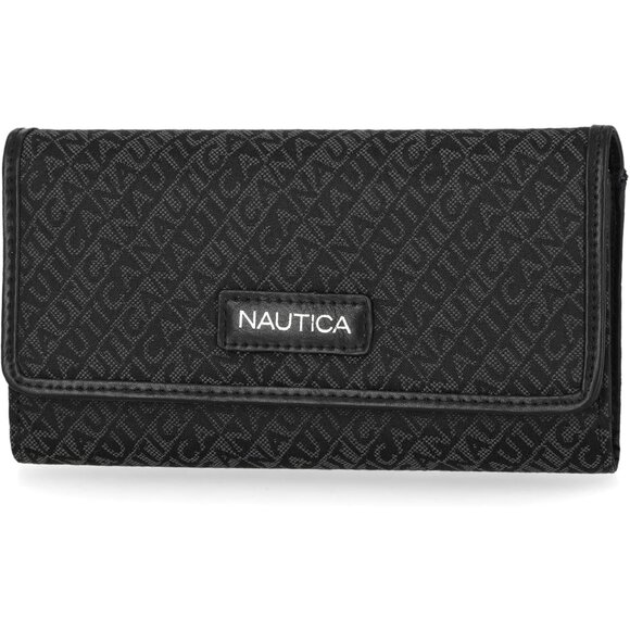 Women's Black The Perfect Carry All Money Manager Wallet Organizer RFID Wallet - Picture 1 of 6